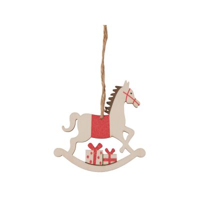 Елочная подвеска - лошадка (печать с 2 сторон)-1