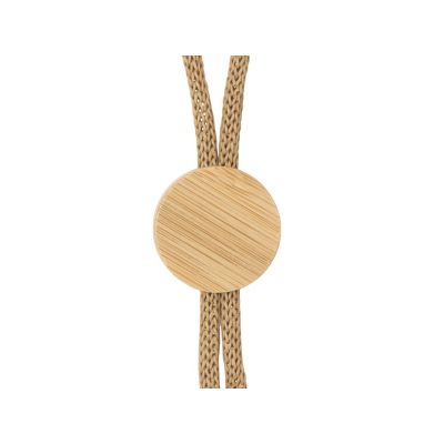 Ланъярд из бумаги с бамбуковой плашкой Franklinia, натуральный-1