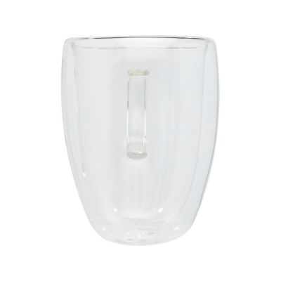 Стеклянный стакан Manti объемом 350 мл с двойными стенками и подставкой из бамбука, 2 шт. , natural-1