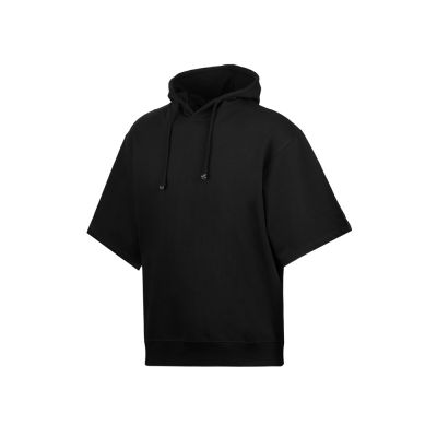 Худи оверсайз с коротким рукавом Warsaw унисекс, черный-0