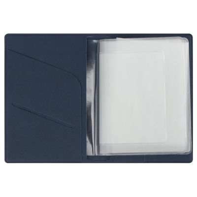 Классическая обложка для автодокументов Favor, темно-синяя-4