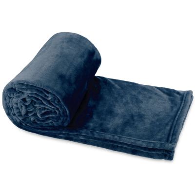 Плед Тедди, темно-синий-0