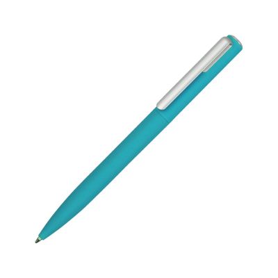 Ручка шариковая пластиковая Bon с покрытием soft touch, бирюзовый-0
