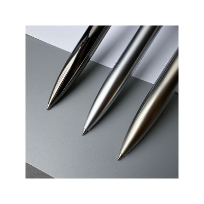 Ручка металлическая шариковая Portofino, вороненая сталь-3