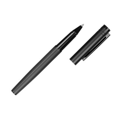 Набор из шариковой ручки и ручки-роллера с анодированным зеркальным слоем в подарочной коробке Monarch Black, черный-2