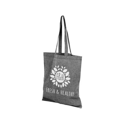 Сумка-тоут Pheebs из переработанного хлопка 150 г/м2, черный меланж-5