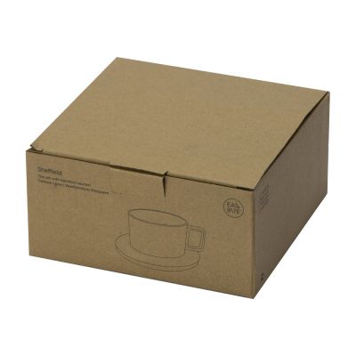 Набор чашка с бамбуковым блюдцем Sheffield, черный-6