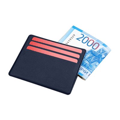 Картхолдер для денег и шести пластиковых карт Favor, темно-синий-1