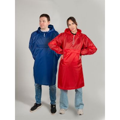 Дождевик - пончо Galaxy со светоотражающими элементами, классический синий-10