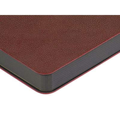 Ежедневник А5 датированный Boston 2026, бордовый с серым обрезом-3