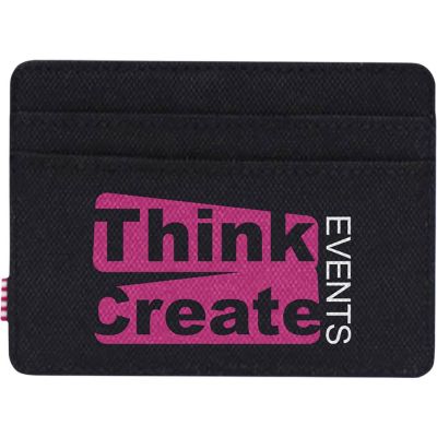 Herschel Charlie держатель для карт с RFID-защитой из переработанного материала - сплошной черный-3