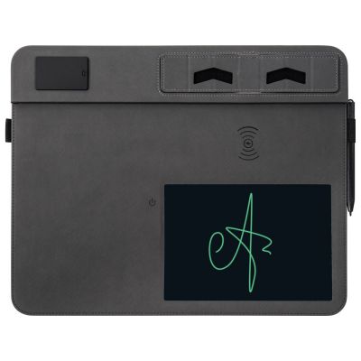 Многофункциональный коврик для мыши Multi Pad с беспроводной зарядкой и LCD экраном, 10 Вт, черный-1