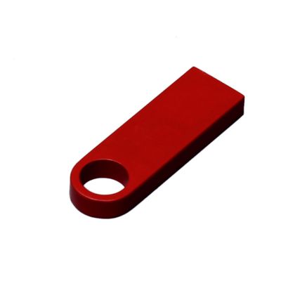 USB 2.0-флешка на 128 Гб с мини чипом и круглым отверстием, красный-1