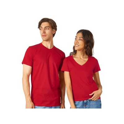 Футболка Heavy Super Club мужская с V-образным вырезом, красный-4