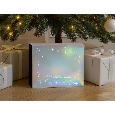 Подарочная коробка с голографическим шубером Aurora, XL, вн. размер 300х235х105 мм.-5
