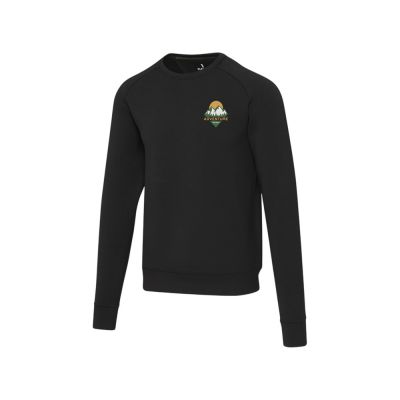 Yukon унисекс интерлок спортивный свитер с круглым вырезом - Сплошной черный-4