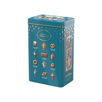 БОЛЬШАЯ БАНКА С РЕЛЬЕФОМ. Зелёный чай с мятой и цельными ягодами малины.500г.-1