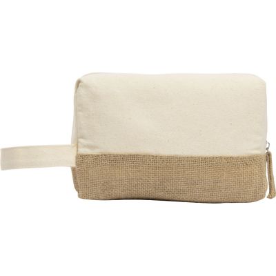 Косметичка Jute с ручкой из хлопка и джута, натуральный-2