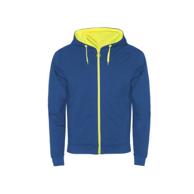 Толстовка на молнии Fuji, королевский синий/неоновый желтый-0