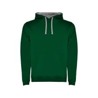 Толстовка с капюшоном Urban мужская, бутылочный/серый меланж