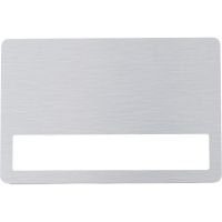 Бейдж металл+ загибушка прозрачная, 90х60мм, серебристый