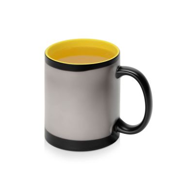 Кружка-хамелеон Surprise матовая, черный/желтый-4