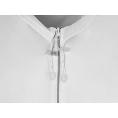 Короткий дождевик Tornado со светоотражающими элементами, белый-4