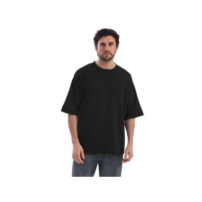 Футболка Kyoto из джерси 180 г/м2 с пич отделкой, унисекс, черный-0