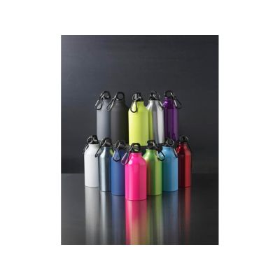 Матовая спортивная бутылка Oregon с карабином и объемом 400 мл, белый (Р)-2