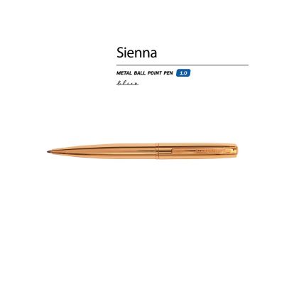 Ручка металлическая шариковая Sienna, золотистый-1