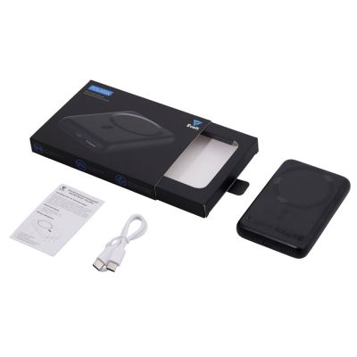 Магнитный внешний беспроводной аккумулятор Polarix, QC/PD, 10000 мАч, черный-1