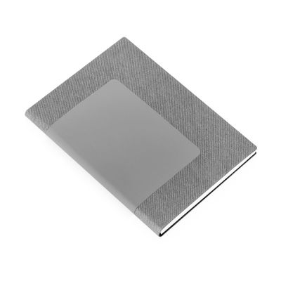 Бизнес блокнот Supreme с вставкой из софт-тача, гибкая обложка, 128 листов, серый-3