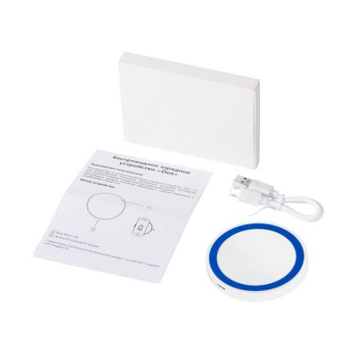 Беспроводное зарядное устройство Dot, 5 Вт, белый/синий-8