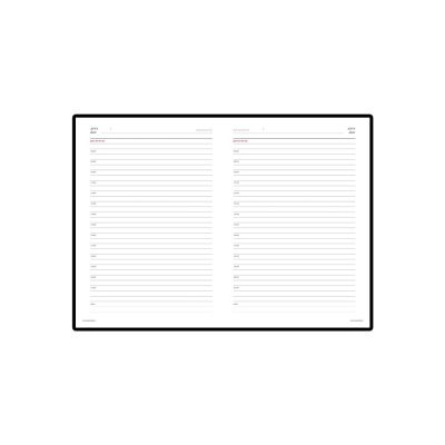 Ежедневник А5 недатированный Leader, красный-1