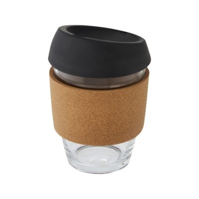 Lidan Кружка из объемом 360 мл с пробковым держателем и силиконовой крышкой, черный-2