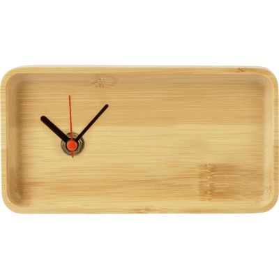 Прямоугольные настольные часы из бамбука Squarium-1