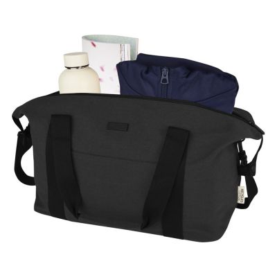 Спортивная сумка Joey из брезента, переработанного по стандарту GRS, объемом 25 л, черный-3