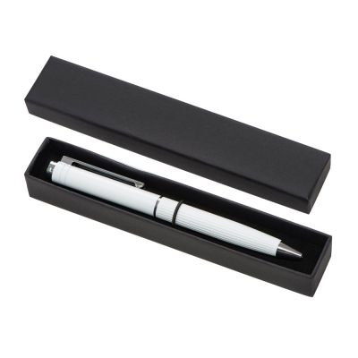 Шариковая металлическая ручка с анодированным слоем Monarch, белая-3