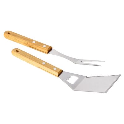 Набор BBQ Grill Master из двух приборов с деревянными ручками-3