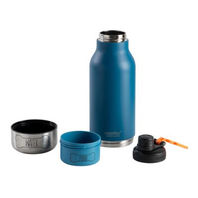 Вакуумный термос Buddy 3-в-1 со съемными мисками для питомцев, 1000 мл, синий-2