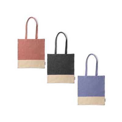 Сумка из переработанного хлопка PALMIRA, красный/натуральный-1