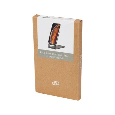 Тонкая алюминиевая подставка для телефона Rise, черный-6