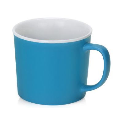 Матовая кружка Nancy 360 мл цветная снаружи, белая внутри, голубой-0