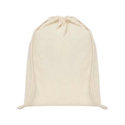 Рюкзак со шнурком Oregon хлопка плотностью 140 г/м2, natural-1