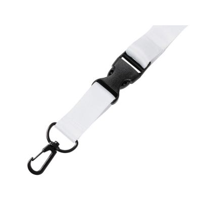 Ланъярд 2 см под сублимацию с карабином, межуровневым замком и замком обрыва, черный-3