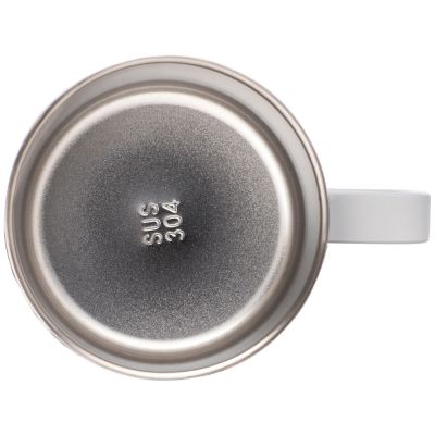 Кружка стальная Alaska с крышкой слайдером, powder coating, белый-6