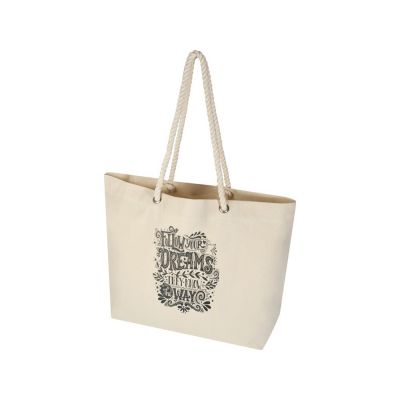 Florida пляжная эко-сумка из переработанного материала, сертифицированного по стандарту GRS, плотностью 270 г/м² 18L - Натуральный / Натуральный-6