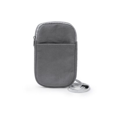 Сумка для мобильного телефона BUSNIX из вельветовой ткани, серый-0