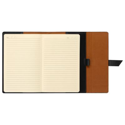 Бизнес-блокнот А5 с клапаном Fabrizio, 80 листов, черный-4