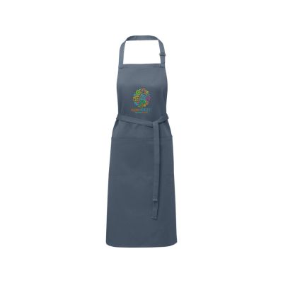 Фартук Andrea плотностью 240 г/м² с регулируемой завязкой на шее - Hale Blue-3